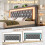 HOMAIRE Grey Velvet Double Bed 135x190cm LED 3