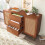 HOMAIRE Walnut Rattan Sideboard Cabinet 150cm 6
