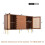 HOMAIRE Walnut Rattan Sideboard Cabinet 150cm 2