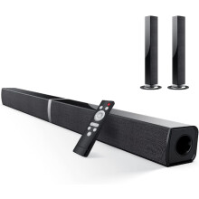 HoYLluDLL Soundbar for TV, 32 Inch Divisible 2-in-1 Sound bar, Soundbar Bluetooth 5.3 with 3 EQ Modes and 3D Surround Sound, TV Speaker Soundbars with