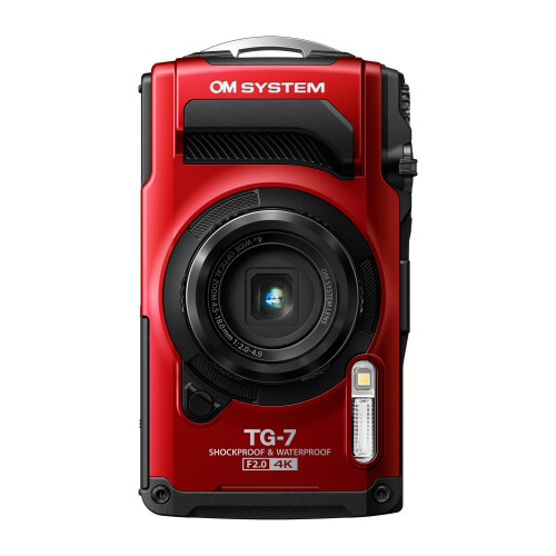 OM SYSTEM Tough TG-7 Digital Camera 12MP Red Waterproof 4K Video 1