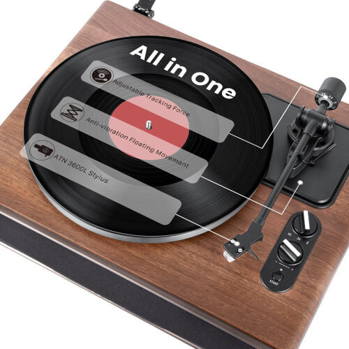 1 BY ONE Bluetooth Belt-Drive Turntable 2