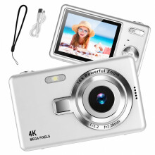 Digital Camera 1080P FHD 44MP with 2.4" LCD Screen,16X Digital Zoom, Compact Small Portable Vlogging Camera for Kids Teen Students Beginner (No SD C