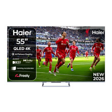 Haier S90GUF 55" QLED Smart TV with Fire TV, Freely, AI Picture Quality, Sound by KEF, Dolby Atmos, MEMC, Gaming Accelerator, Bluetooth, HDMI 2.1