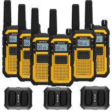 Retevis RB648 Heavy Duty Walkie Talkies IP67 Waterproof Dustproof Shock Resistant, 2000mAh Long Lasting Battery, PMR446 License-Free, Vibration SOS A