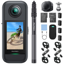 AKASO 360 Camera Motorcycle Combo - 360 Action Camera with 5.7K 360 Video