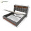 HOMAIRE Grey Linen Double Bed with LED & USB 1