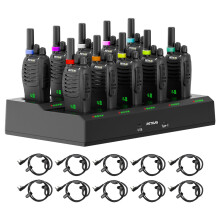 Retevis H777H Walkie Talkies with Screen 10 Way Charger for Commercial