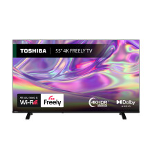 Toshiba 55”UV1563DB 4K Smart VIDAA TV, Ultra HD,Dolby Vision, HDR10, Freely, Disney+, Prime Video, Netflix, Dolby Audio Processing, Works with Alexa
