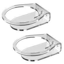 HomeMount Wall Mount for Echo Dot Max / 5th Gen / 4th Gen/HomePod Mini, All New Acrylic Holder, Space Saving Solution Bracket Shelf (Dot 5-2 pack)