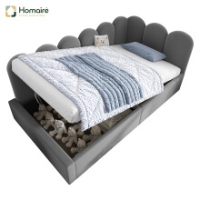 HOMAIRE Grey Velvet Upholstered Daybed 3FT
