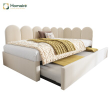 HOMAIRE Beige Velvet Upholstered Daybed 3FT