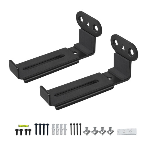 Howonder Soundbar Wall Mount Bracket, Depth Adjustable 3.7”-6.3”,2 Packs