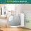 HomeMount Wall Mount for Dot Max & Nest Mini, Speaker Holder, White 3