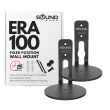 Sound Bass ERA100 Wall Mount Bracket, Low Profile, Black, Twin Pack (2pcs)