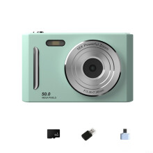 FUANA Digital Camera, Digital Video Camera CCD, 65MP 2.4 Inch LCD Flip Screen Auto Focus 8X for Beginners, Teens, Students(Green 32G)