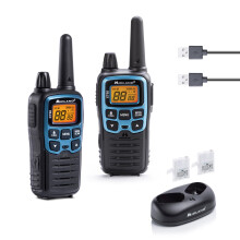Midland - Walkie Talkie XT60, Professional Long Range Walkie Talkies, 93 Channels, 69 LPD/24 PMR446 Licence-Free 2 Way Radio, 38 CTCSS/83 DCS, 10Km R