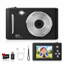 Digital Camera with 32GB Card, 1080P 50MP Point & Shoot Vlogging Camera
