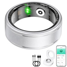 J-BRAUV Smart Ring for Women & Men, IP68 Waterproof Fitness Tracker Ring with Heart Rate, Blood Oxygen & Sleep Monitor, Health Tracker Compatible with