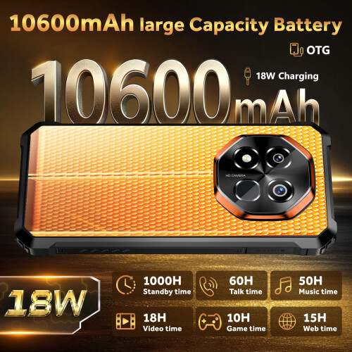 OUKITEL OUKITEL G7 Rugged Smartphone Android 16, 10600mAh Battery, 6.52" Display 2