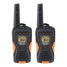 Cobra AM1055 Floating Waterproof Walkie Talkies (2-Pack) - 12 km Range, 16 Channels and 121 Privacy Codes, LED Flashlight, VibrAlert, Rechargeable Tw
