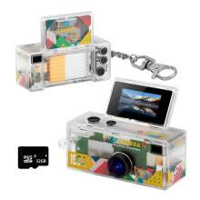 Mini Keychain Digital Camera with 32GB SD Card 1080P G62 Flip Screen Camera