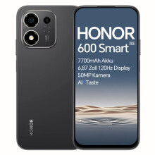 HONOR 600 Smart 5G Smartphone, 4+128GB, 7700mAh Akku, 6,87 Zoll 120Hz Display, Snapdragon 4 Gen 2 Pro+, AI Taste, 50MP Kamera, Dual Stereo Lautsprech