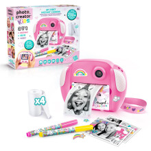 Photo Creator - Instant Print Camera Pink for Children 4 Years+ - Selfie and Video Camera with Ink-Free Thermal Printing on Paper, Frames and Accesso