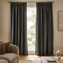 (90 x 72 inch (7.5ft x 6ft), Dark Grey) Blackout Pencil Pleat Curtains with Tie Backs-Thermal Insulated Curtain for Bedroom Livingroom