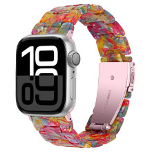 Miimall Resin Strap for Apple Watch Series 12/11/10 42mm, 9/8/7 41mm, SE3/SE2/SE/6/5/4 40mm, 3/2/1 38mm, Lightweight Resin Band for iWatch 42mm(Serie