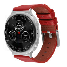 aoyi Genuine Italian Leather Strap for Samsung Galaxy Watch 8/9 40mm 44mm, Classic 46mm 2025, Premium Calfskin Replacement Band with Stainless Steel