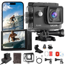 SJCAM SJ4000 4K30fps Action Camera,40MP EIS Stabilization,3-Axis Motorcycle Helmet Sport Camera, 170 FOV | 30M Waterproof Underwater Camera, 5X Zoom