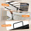 HOMAIRE Grey Linen Double Bed with LED & USB 6