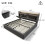 HOMAIRE 5ft Grey Upholstered Storage Bed Frame 2