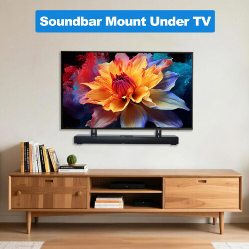 Howonder Soundbar Bracket Under TV, Depth Adjustable 3.7''-6.3'' 1