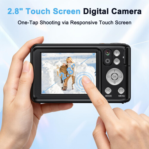 Digital Camera with AI, 4K 64MP 2.8" Touchscreen Dual Lens 2