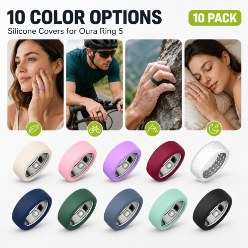 Seltureone 10 Pack Ring Cover for Oura Ring 5 1