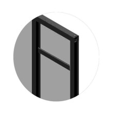 Horizontal lattes kit - OPTIMUM - Fixed glass - H50 X L30 cm - Black