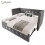 HOMAIRE Velvet Grey Daybed with USB Charging 1