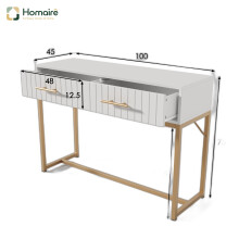 HOMAIRE White Dressing Table with 2 Drawers