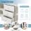 HOMAIRE Cream White Sideboard Cabinet 140x40x84cm 4
