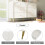 HOMAIRE Cream White Sideboard Cabinet 6 Drawers 4