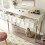 HOMAIRE Dressing Table Cream White 2 Drawers 5
