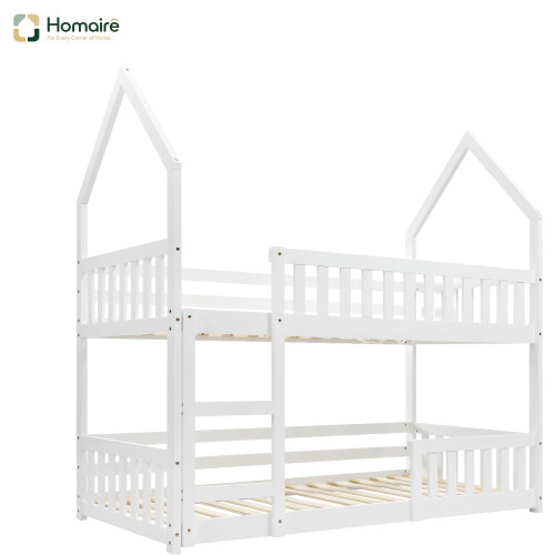 HOMAIRE Castle Bunk Bed White Solid Wood 90x190cm