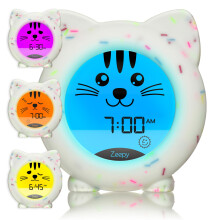 Zeepy 4-Phase Toddler Sleep Trainer Clock, Kids Alarm, Rechargeable Kip Cat