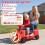 Children's 12V Electric Ride-On Car, Red, 2 Seats, Train Design 1