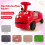 Children's 12V Electric Ride-On Car, Red, 2 Seats, Train Design 2