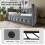 HOMAIRE Velvet Grey Daybed with USB Charging 3