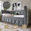 HOMAIRE Velvet Grey Daybed with USB Charging 6