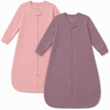Organic Cotton Baby Sleeping Bag 0.5 TOG Long Sleeve Sleep Sack 2-Pack